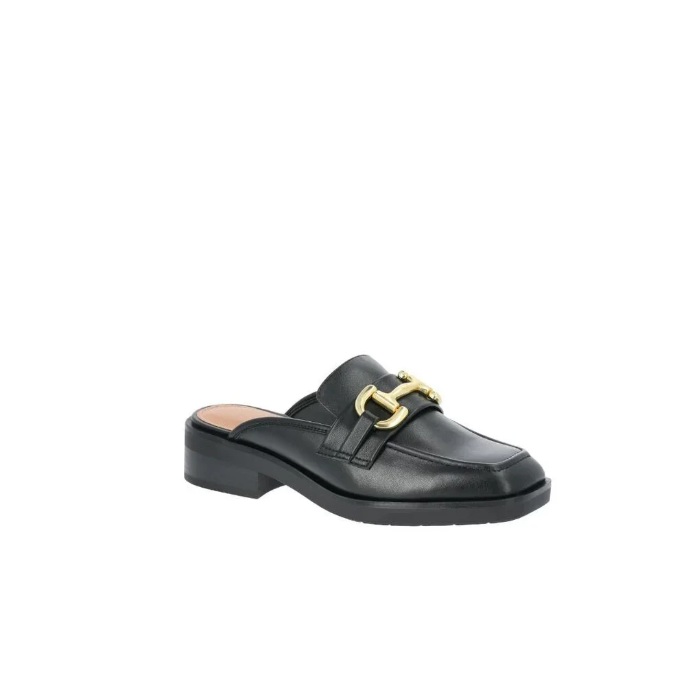 Time and Tru Women's Loafer Mules, Size 6, Medium Width, Slip-On, Solid Black - Picture 2 of 5